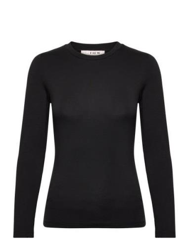 Stabil Top L/S Tops T-shirts & Tops Long-sleeved Black A-View