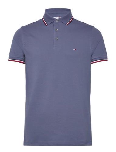 1985 Rwb Tipped Slim Polo Tops Polos Short-sleeved Blue Tommy Hilfiger