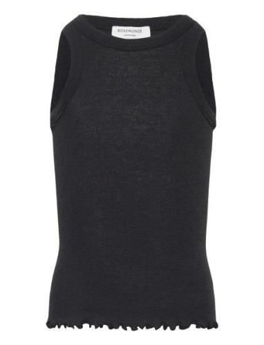 Wool Top Tops T-shirts Sleeveless Black Rosemunde Kids