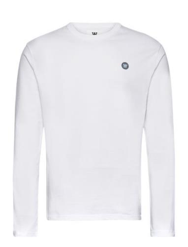 Mel Longsleeve Tops T-Langærmet Skjorte White Double A By Wood Wood