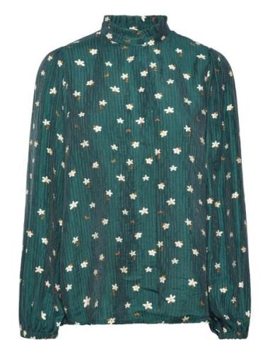 Sc-Tama Tops Blouses Long-sleeved Green Soyaconcept