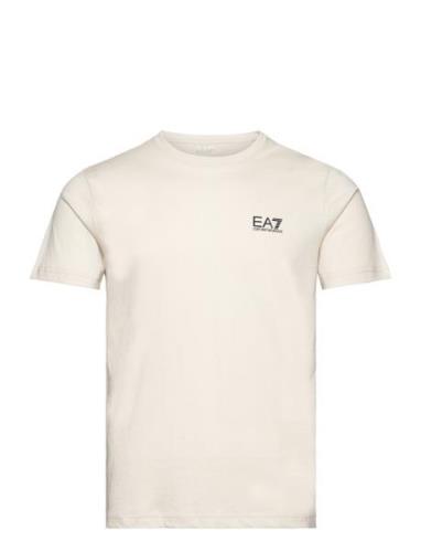 T-Shirts Tops T-Kortærmet Skjorte Cream EA7