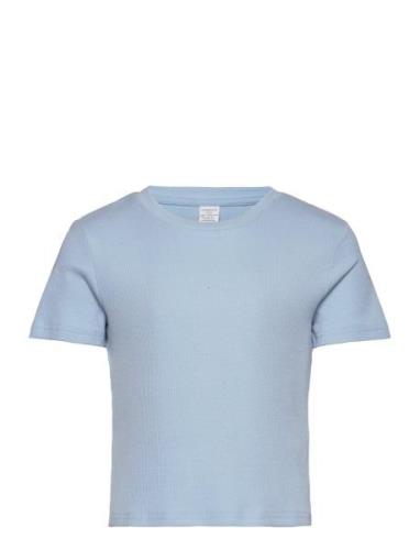 Top Rosie Basic Tops T-Kortærmet Skjorte Blue Lindex