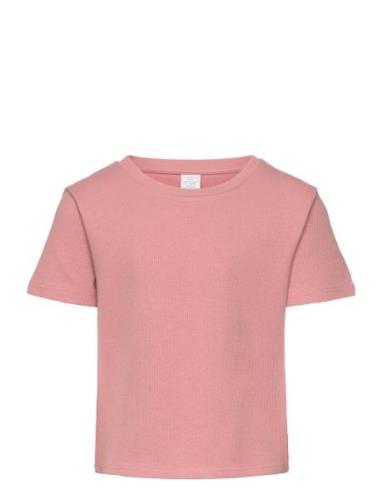 Top Rosie Basic Tops T-Kortærmet Skjorte Pink Lindex