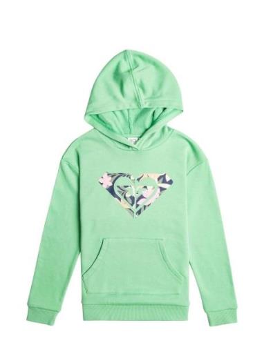 Surf Feeling Hoodie Terry Tops Sweatshirts & Hoodies Hoodies Green Rox...