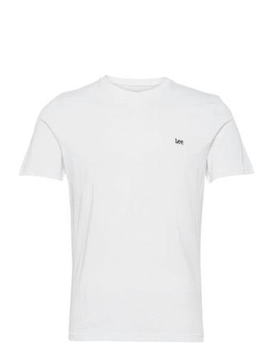 Ss Patch Logo Tee Tops T-Kortærmet Skjorte White Lee Jeans