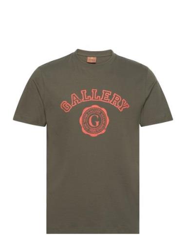 Mmgmillman Ss Tee Tops T-Kortærmet Skjorte Khaki Green Mos Mosh Galler...