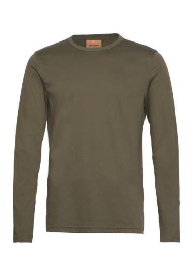 Mmgperry Ls O-Neck Tee Tops T-Langærmet Skjorte Khaki Green Mos Mosh G...