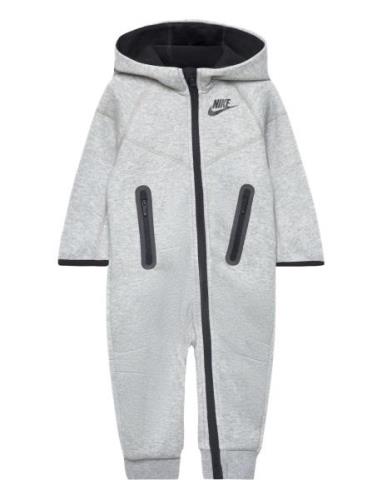 Nike Tech Fleece Hooded Coverall Langærmet Body Grey Nike