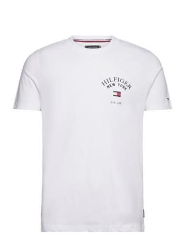 Arch Varsity Tee Tops T-Kortærmet Skjorte White Tommy Hilfiger