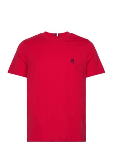 Monogram Imd Tee Tops T-Kortærmet Skjorte Red Tommy Hilfiger