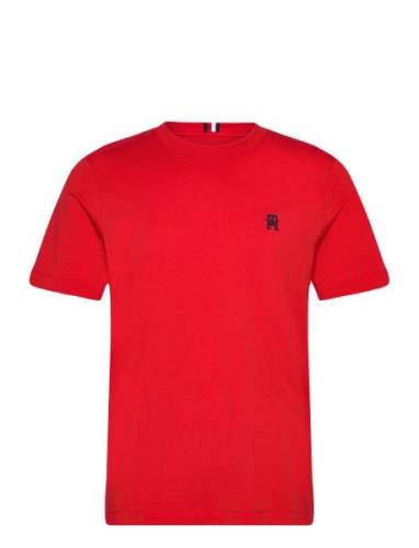 Monogram Imd Tee Tops T-Kortærmet Skjorte Red Tommy Hilfiger