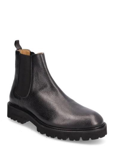 Lightweight Chelsea Boot - Grained Leather Støvlet Chelsea Boot Black ...