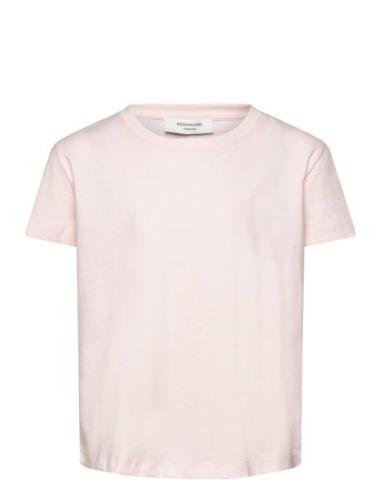 Organic T-Shirt Tops T-Kortærmet Skjorte Pink Rosemunde Kids