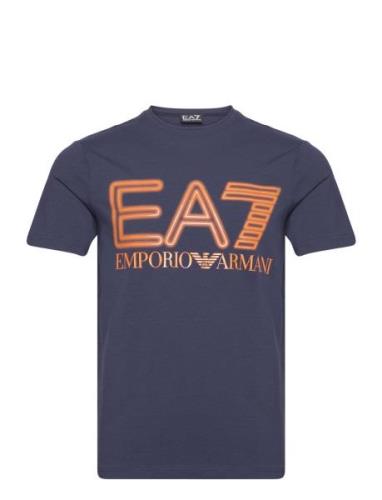 T-Shirt Tops T-Kortærmet Skjorte Navy EA7