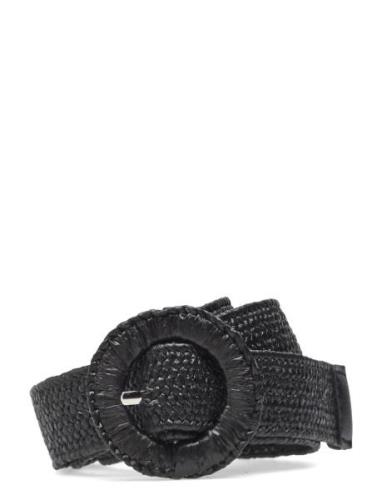 Solid Slim Zia Belt Bælte Black Becksöndergaard