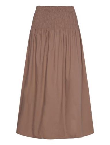 Skirt Lang Nederdel Brown Rosemunde