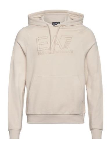 Sweatshirts Tops Sweatshirts & Hoodies Hoodies Cream EA7