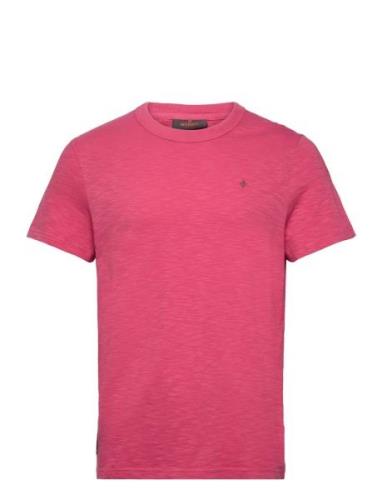 Watson Slub Tee Designers T-Kortærmet Skjorte Pink Morris