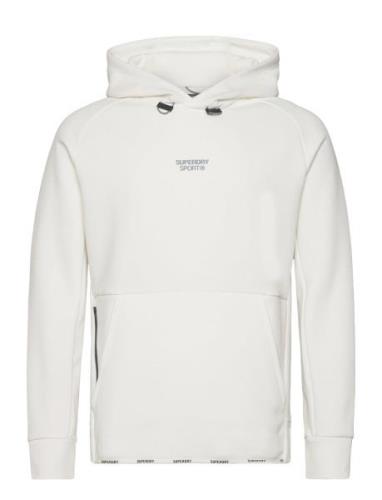 Sport Tech Logo Loose Hood Sport Sweatshirts & Hoodies Hoodies White S...