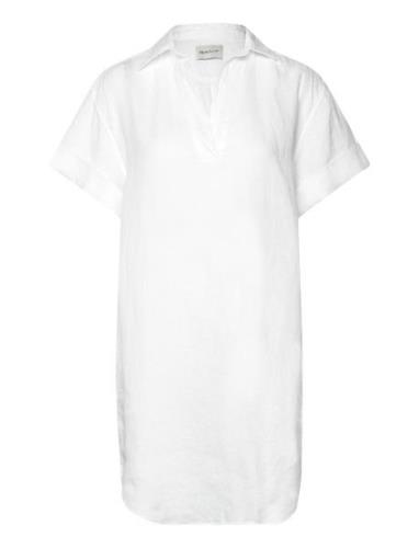 Rel Ss Linen Caftan Tops Tunics White GANT