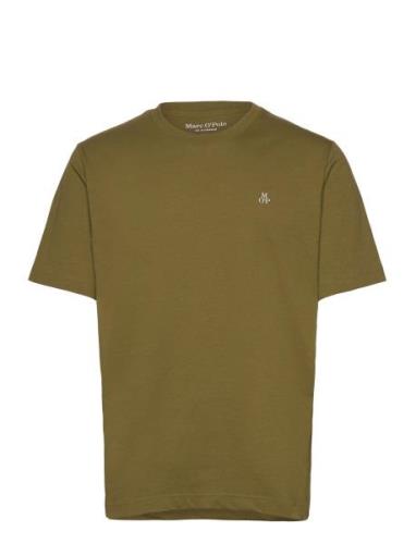 T-Shirts Short Sleeve Tops T-Kortærmet Skjorte Khaki Green Marc O'Polo