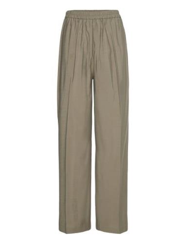 Mmthea Edena Pant Bottoms Trousers Wide Leg Khaki Green MOS MOSH