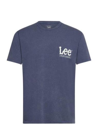 Ss Tee Tops T-Kortærmet Skjorte Blue Lee Jeans