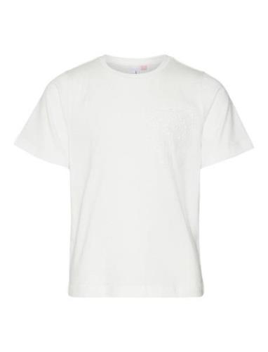 Vmpanna Glenn Pocket Ss Top Jrs Girl Tops T-Kortærmet Skjorte White Ve...