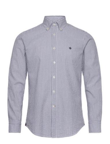 Seersucker Bd Shirt Tops Shirts Casual Blue Morris