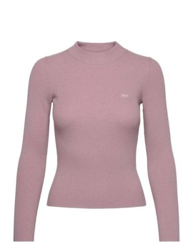 Crew Rib Sweater Keepsake Lila Tops T-shirts & Tops Long-sleeved Pink ...