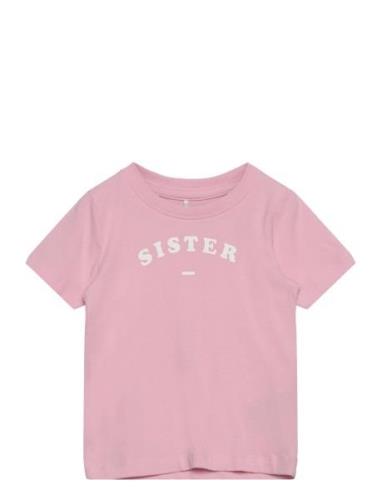 Nmnhisisbro Ls Top Tops T-Kortærmet Skjorte Pink Name It