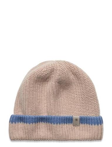 Beanie Knit Accessories Headwear Hats Beanie Beige Huttelihut