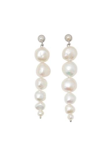 Drop Pearl Earrings Ørestickere Smykker Silver Blue Billie