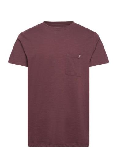 Kolding Tee S/S Tops T-Kortærmet Skjorte Purple Clean Cut Copenhagen