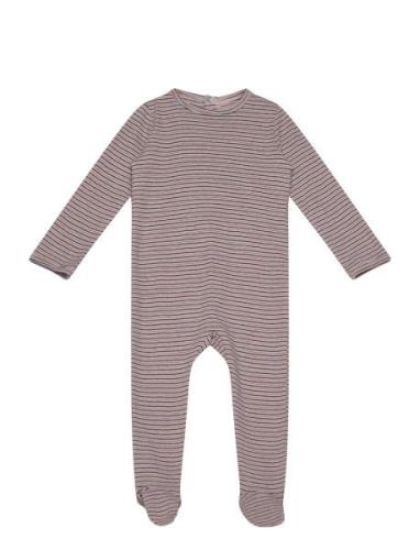 Striped Jersey Full Body W. Back Opening Langærmet Body Blue Copenhage...