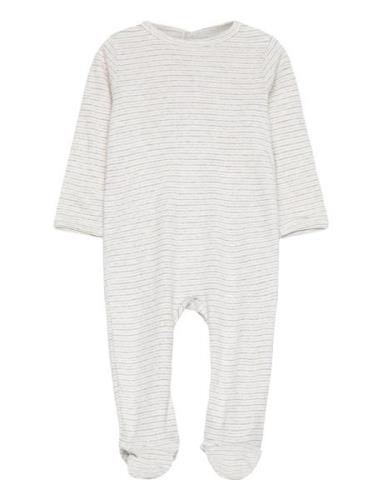 Striped Jersey Full Body W. Back Opening Langærmet Body Grey Copenhage...