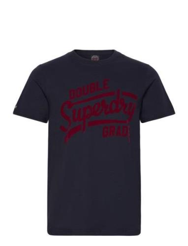 Athletic Script Graphic Tee Tops T-Kortærmet Skjorte Navy Superdry