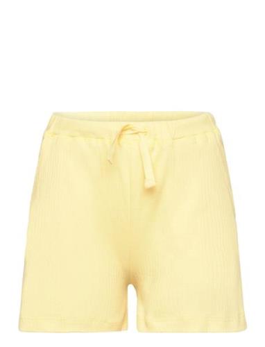 Rib Jersey Shorts Bottoms Shorts Yellow Copenhagen Colors