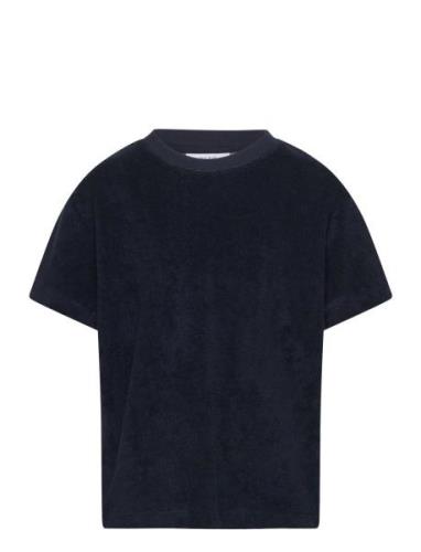 Grhasselt Terry Tee Tops T-Kortærmet Skjorte Navy Grunt