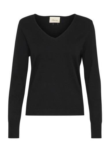 Crdela Knit Pullover Tops Knitwear Jumpers Black Cream