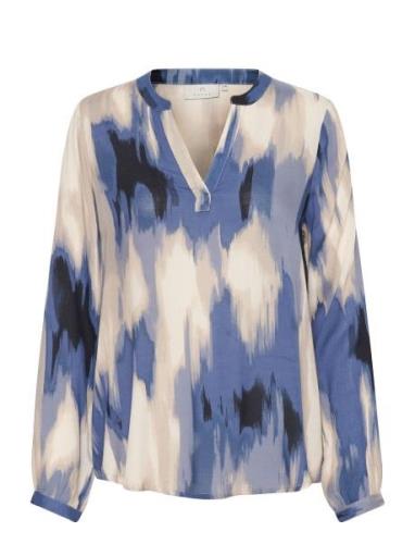 Kabeathe Blouse Tops Blouses Long-sleeved Blue Kaffe