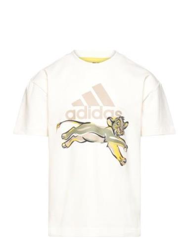 Lk Dy Lk T Tops T-Kortærmet Skjorte White Adidas Sportswear