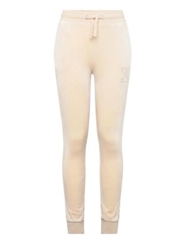 Juicy Velour Slim Jogger Bottoms Sweatpants Beige Juicy Couture