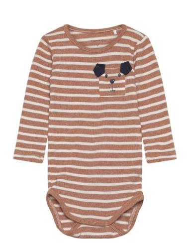 Nbmkado Ls Body Bodies Long-sleeved Brown Name It