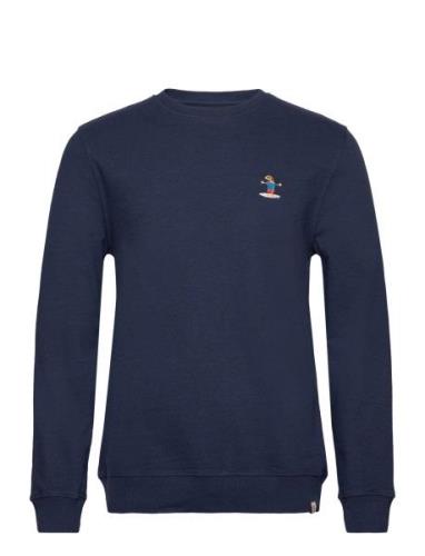 Light Crewneck Tops Sweatshirts & Hoodies Sweatshirts Navy Revolution