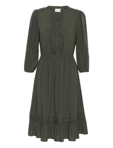 Kafreya Dress Knælang Kjole Green Kaffe