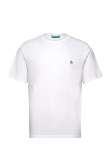 T-Shirt Tops T-Kortærmet Skjorte White United Colors Of Benetton