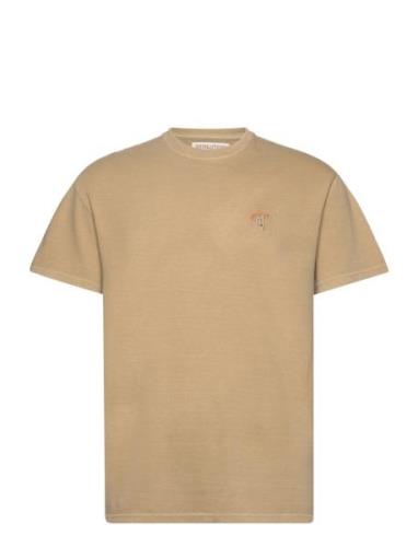 Loose T-Shirt Tops T-Kortærmet Skjorte Beige Revolution