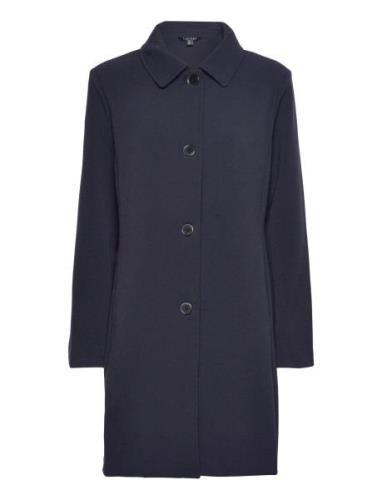 Crepe Coat Tynd Frakke Navy Lauren Ralph Lauren